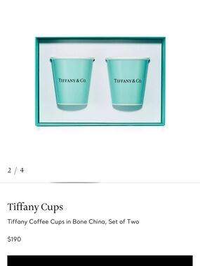 Tiffany & Co. Robin Egg Blue Cup Set